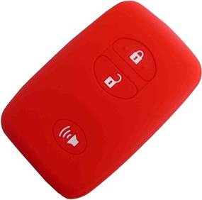 img 3 attached to BAR Autotech Remote Key Silicone Rubber Keyless Entry Shell Case Fob And Key Skin Cover Fit For Toyota 4Runner Venza Avalon Land Cruiser Camry Prius (1 Pair) (Red)