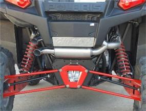 img 2 attached to 🏍️ Gibson Performance Exhaust 98014 Двойной выхлоп для Polaris UTV - чёрный керамически покрытая труба из нержавеющей стали T304 диаметром 2,25 дюйма, насадка для двойного выхлопа Polaris UTV-производителя.