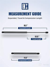 img 3 attached to 🚀 OTUAYAUTO 20 Inch Gas Strut - 445N/100Lbs Universal Lift Support - Camper Shell, Cabinet, RV Bed Lift, Tonneau Cover, Boat Hatch Shock - OEM C1608054 (Pack of 2)