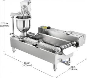 img 3 attached to Эффективная и вместительная мини-пончиковая машина с набором из 3 насадок - Автоматическая пончиковая машина коммерческого класса для быстрого приготовления - Нержавеющая сталь - 110 В (850-1200 шт / ч)