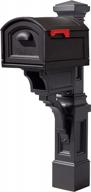 step2 atherton extra large mailbox and post kit: onyx black – easy to install, ultra durable & low maintenance! logo