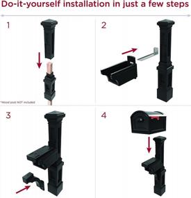 img 1 attached to Step2 Atherton Extra Large Mailbox And Post Kit: Onyx Black – Easy To Install, Ultra Durable & Low Maintenance!