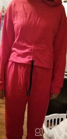 img 4 attached to 👚 Leyay Girl's Cropped Hoodies and Sweatpants: Stylish 2 Piece Drawstring Sweatsuit for Trendy Kids
