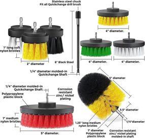 img 1 attached to 🧼 YIHATA Drill Brush Set: 23-Piece Attachments for Powerful Cleaning on Grout, Tiles, Sinks, Bathtub, and More!