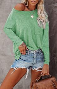 img 3 attached to Women'S YESNO Casual Loose Long Sleeve Shirt With Crewneck, Solid Tops Pullover Sweatshirt And Pocket - TY2