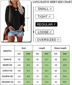 img 1 attached to Women'S YESNO Casual Loose Long Sleeve Shirt With Crewneck, Solid Tops Pullover Sweatshirt And Pocket - TY2