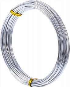 img 4 attached to 33 Feet Bendable Silver Aluminum Craft Wire, 1MM Thickness, Ideal for DIY Crafts, Doll Skeletons, and Beading Projects