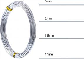 img 2 attached to 33 Feet Bendable Silver Aluminum Craft Wire, 1MM Thickness, Ideal for DIY Crafts, Doll Skeletons, and Beading Projects