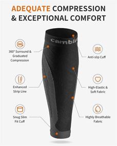 img 2 attached to CAMBIVO 3 Pairs Calf Compression Sleeve For Women And Men,Leg Brace For Running, Cycling, Shin Splint Support For Working Out(Black, Small-Medium)