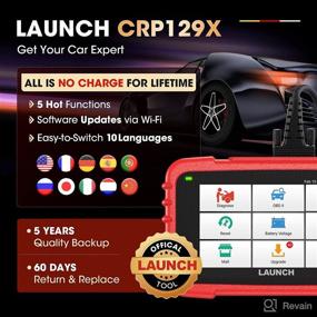 img 3 attached to 🔍 LAUNCH CRP129X OBD2 Scanner: Advanced TPMS/Oil/EPB/SAS/Throttle Reset + New 2022 Features, Lifetime Free Wi-Fi Update, ABS SRS Transmission Check Engine Light Code Reader, Auto VIN, Battery Test