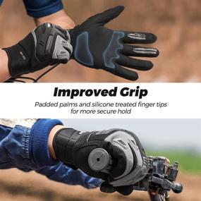 img 1 attached to 🏍️ 2022 FREETOO Dirt Bike Gloves - Mountain Bike Gloves with Knuckle Protection, Optimal Airflow and Anti-Slip MTB Gloves for Motocross, Sim Racing, ATV, BMX, MX - Touchscreen Compatible