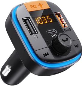 img 4 attached to 🚗 Tensun Bluetooth FM Transmitter for Car - PD20W+QC3.0 Cigarette Lighter Bluetooth 5.0 Radio Receiver with Hands-Free Call & Siri/Google Assistant Support