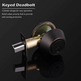 img 1 attached to Oil Rubbed Bronze Single Cylinder Deadbolts Door Lock Set With 2 Keyed Alike Cylinders For Enhanced Security