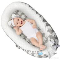 delauv baby lounger: co-sleeping newborn lounger, crib &amp; bassinet nest, portable and breathable with mattress - perfect gift for newborns (0-12 months) логотип