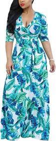 img 2 attached to Womens Dresses Sleeves Floral Printed Women's Clothing ~ Dresses