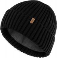 furtalk beanie men women warm winter hats acrylic knit cuffed beanie daily beanie hat unisex plain skull cap logo
