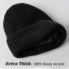 img 2 attached to FURTALK Beanie Men Women Warm Winter Hats Acrylic Knit Cuffed Beanie Daily Beanie Hat Unisex Plain Skull Cap
