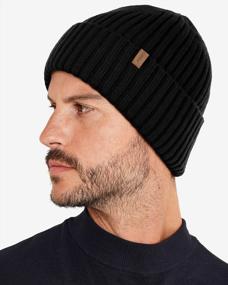 img 3 attached to FURTALK Beanie Men Women Warm Winter Hats Acrylic Knit Cuffed Beanie Daily Beanie Hat Unisex Plain Skull Cap