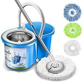 img 4 attached to Simpli-Magic 79385 Spin Mop Bundle: 4 Premium Blue Heads Included – Efficient Cleaning Solution!