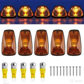 img 4 attached to 🔆 Cab Maker Roof Running Light Cover Base with 5 Amber T10 194 168 5050 LED Light Bulbs for Chevy/GMC C1500 C2500 C3500 K1500 K2500 K3500 1988-2000 Pickup Trucks 264159BK - Improved SEO