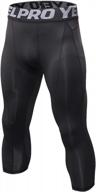 maximize your workout with yuerlian men's compression capri tights - cool, dry, and comfortable logo