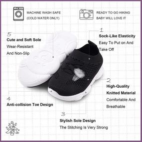 img 3 attached to 👟 Breathe Easy with Toddler Walking Trainers: Boys' Breathable Sneakers