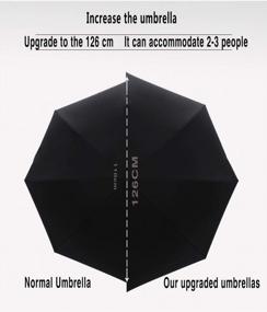 img 3 attached to Обратный зонт SIEPASA, ветрозащитный зонт, перевернутый зонт, зонты для женщин с защитой от ультрафиолета, перевернутый зонт с безопасной светоотражающей полосой (черный)