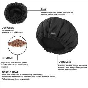 img 3 attached to 10 PCS Deep Conditioning Heat Cap Set - Natural Cotton Cordless Caps With Flaxseed & Microwavable Hot Cap For Steam Hair Care