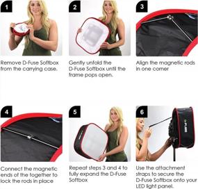 img 1 attached to Enhance Your Studio Photography With Kamerar 3-Piece Combo D-Fuse LED Light Panel Softbox