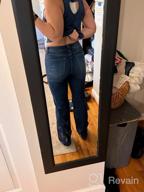img 1 attached to Women'S High Waisted Flare Jeans: GRAPENT Stretch Denim Wide Leg Baggy Pants review by Ham Channell
