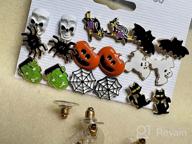 img 1 attached to PHALIN Halloween Earrings: Spooky Pumpkin Earrings for Girls' Jewelry review by Jay Huang