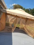 img 1 attached to YOLENY Aluminum Frame Soft Top Outdoor Patio Gazebo - 12'X12' With Polyester Curtains, Air Venting Screens, And Beige Canopy review by Seth Gibbons