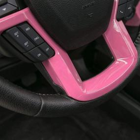 img 1 attached to 🚗 F-150 ABS Pink Steering Wheel Cover Trim: Enhance Style and Protection | 2015-2020 Ford F150, 2017-2020 F250 F350, 2018-2021 Ford Expedition