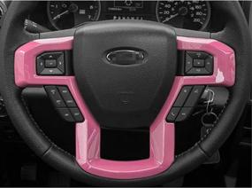 img 3 attached to 🚗 F-150 ABS Pink Steering Wheel Cover Trim: Enhance Style and Protection | 2015-2020 Ford F150, 2017-2020 F250 F350, 2018-2021 Ford Expedition