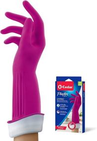 img 4 attached to 🧤 Optimized for SEO: Playtex Living Reusable Rubber Cleaning Gloves, Premium Medium Protection (1 Pack)