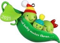 👶 hallmark keepsake christmas ornament, 2021 - baby makes three peas logo