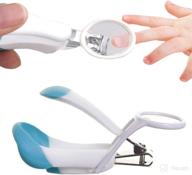 ouncekey baby safe nail clipper with magnifier - easy grip infant nail care trimmer for newborns with 2x magnifying glass - for fingernails and toes logo