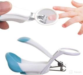 img 4 attached to Ouncekey Baby Safe Nail Clipper with Magnifier - Easy Grip Infant Nail Care Trimmer for Newborns with 2X Magnifying Glass - for Fingernails and Toes