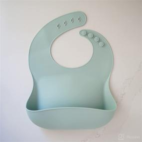 img 1 attached to 👶 Ava + Oliver Silicone Bib Set: Waterproof and Adjustable Bibs - Set of 2