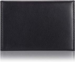 img 1 attached to Stylish And Sleek HISCOW Envelope Business Card Holder: Italian Calfskin Black With Magnetic Closure
