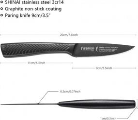 img 3 attached to FISSMAN SHINAI 3.5 Inch Paring Knife With Graphite Non-Stick Coating (3Cr14 Steel)