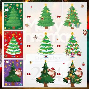 img 2 attached to NOVWANG 32 Sheets Christmas Stickers For Kids, Make A Christmas Tree Stickers, Kids DIY Make Your Own Stickers For Christmas Party Games Sticker Crafts Holiday Stickers For Boys Girls Xmas Gifts