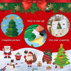 img 1 attached to NOVWANG 32 Sheets Christmas Stickers For Kids, Make A Christmas Tree Stickers, Kids DIY Make Your Own Stickers For Christmas Party Games Sticker Crafts Holiday Stickers For Boys Girls Xmas Gifts