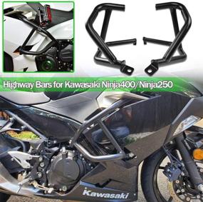 img 4 attached to 🛡️ Непревзойденная защита при падении для мотоциклов Kawasaki Ninja 400/250: Защитная рама и двигательный защитник Ninja400/250 Stunt Cage