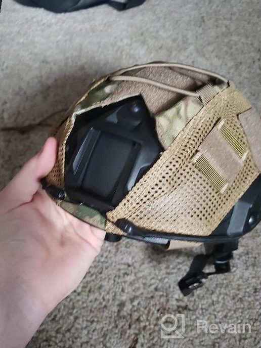 img 1 attached to OneTigris Multicam Helmet Cover For Fast Helmets In Size M/L And L/XL - Protect Your Headgear With Cloth Cover In Multicam Print review by Eric Hartman