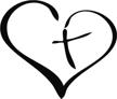 black heart center sticker christian logo