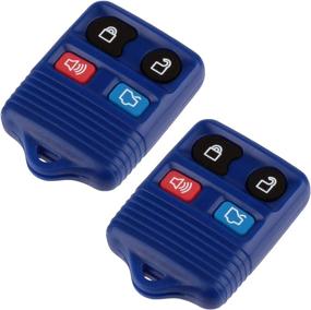 img 2 attached to 🔑 2-Pack Blue Key Fobs for Keyless Entry Remote - 1998 to 2016 Ford Lincoln Mazda Mercury