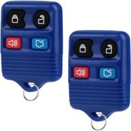 🔑 2-pack blue key fobs for keyless entry remote - 1998 to 2016 ford lincoln mazda mercury логотип