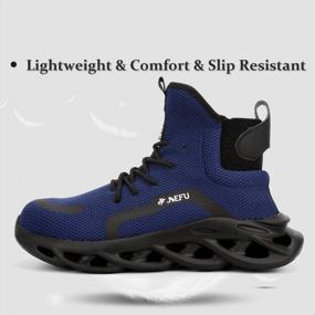img 3 attached to Durable And Lightweight ORISTACO Work Safety Boots With Steel Toe For Industrial Construction