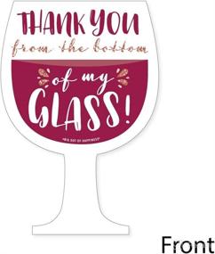 img 2 attached to 🍷 Wine Tasting Party Thank You Note Cards - Set of 12 | But First, Wine Shaped Cards with Envelopes for Enhanced SEO